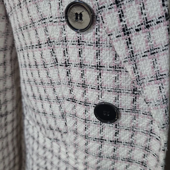 The Limited Pink, Black, and White Houndstooth Blazer - Picture 3 of 4